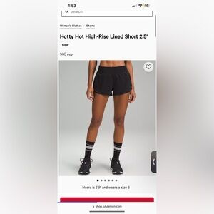 lulu lemon hotty hot shorts!